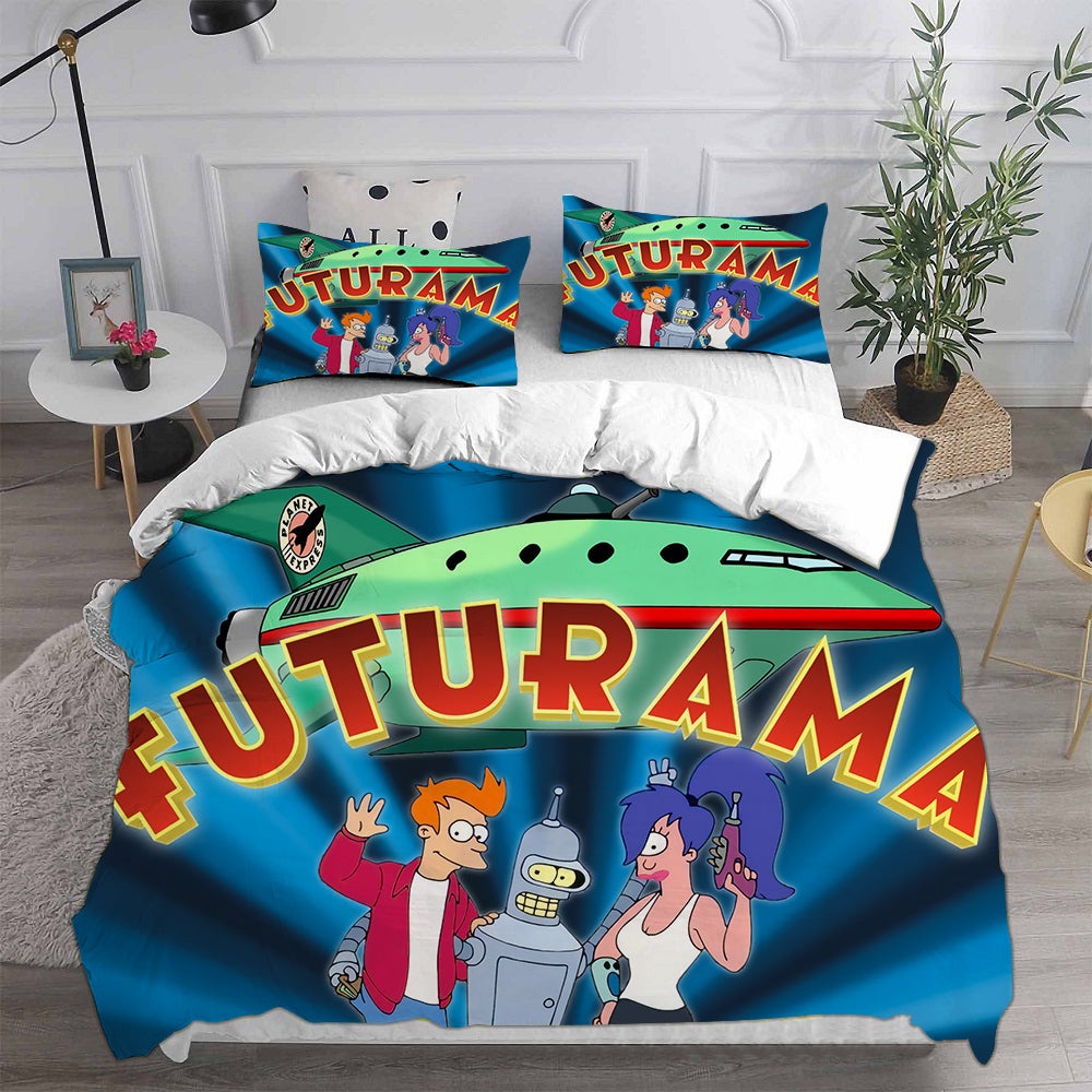 Futurama Season 1 Decorative Bedding Sets For Fan, Halloween, Christmas, Thanksgiving