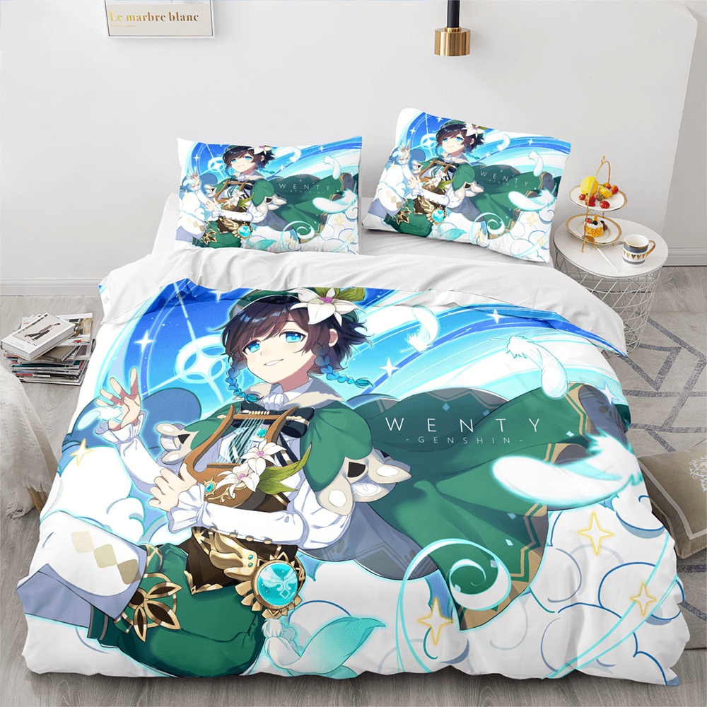 Game Genshin Impact Bedding Sets Duvet Cover, Flatsheet, Pillowcase For Your Lover