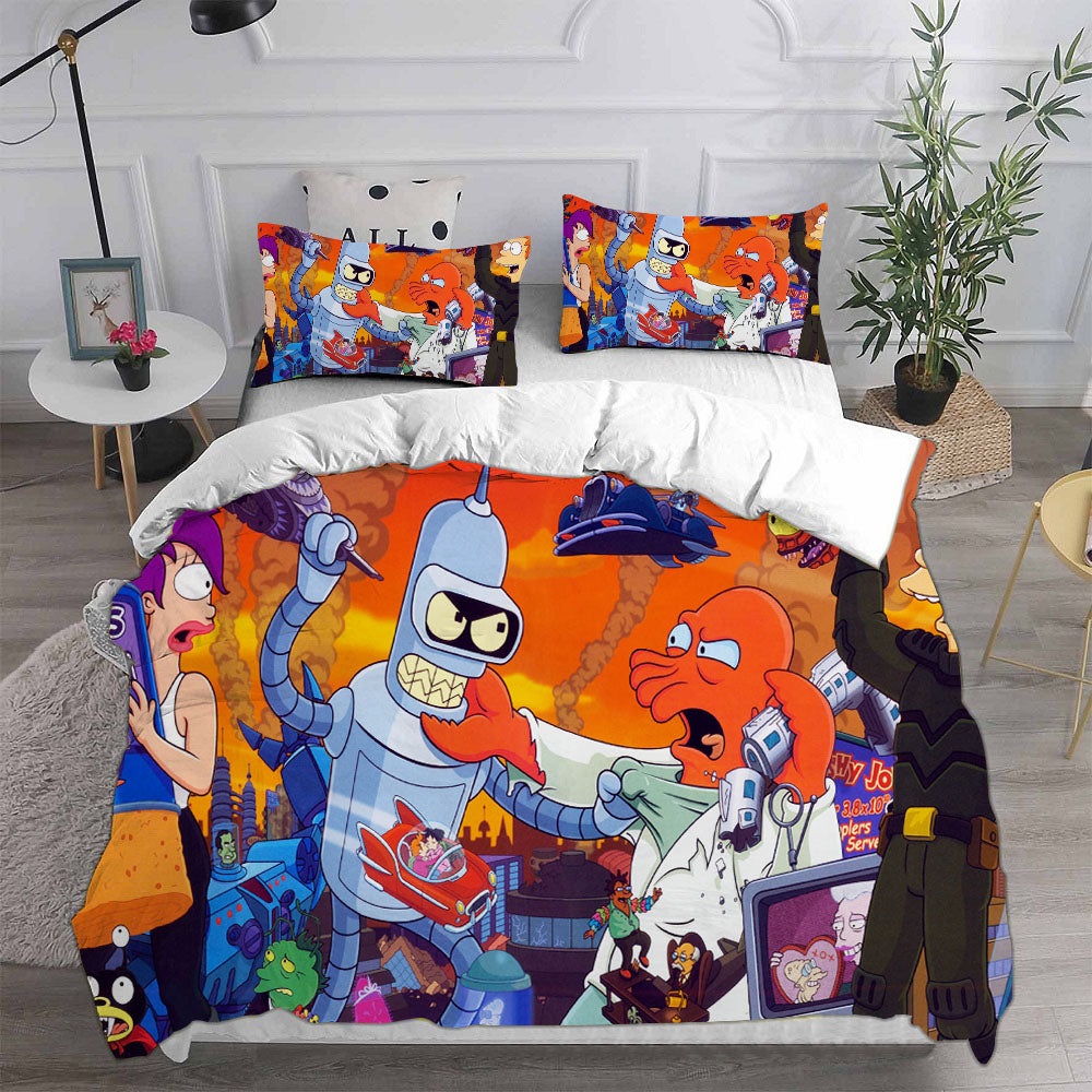 Futurama Season 1 Bedding Sets Gift For Christmas, Thanksgiving, Halloween