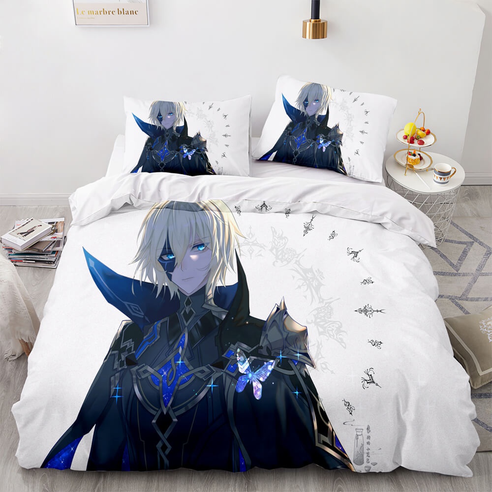 Game Genshin Impact Bedding Sets Gift For Halloween, Thanksgiving, Christmas
