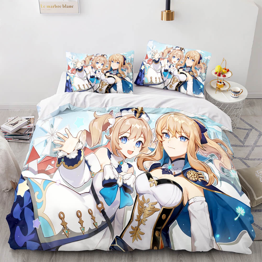 Genshin Impact Bedding Sets Gift For Fathers Day, Halloween, Christmas