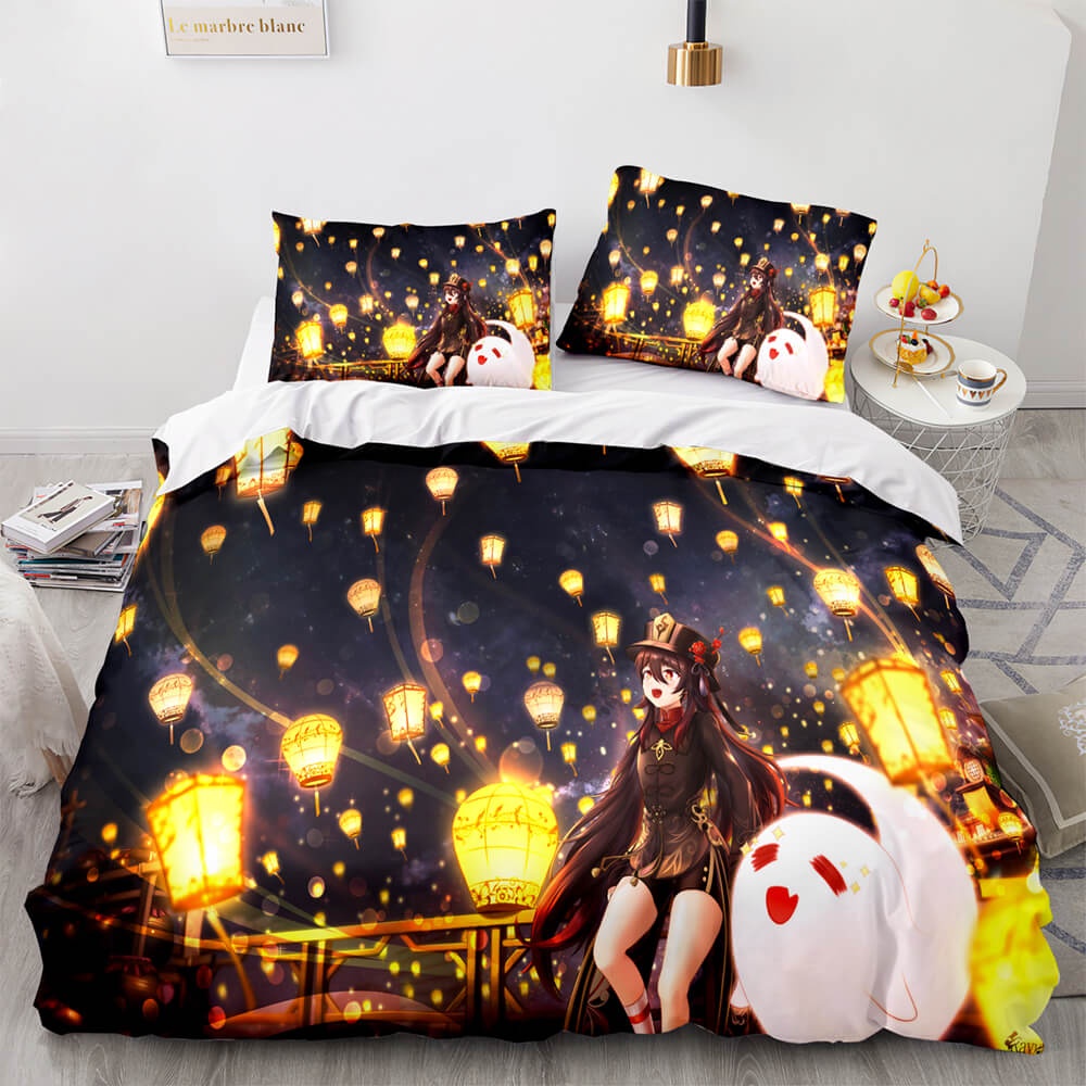 Genshin Impact Bedding Sets Gift For Christmas, Birthday, Thanksgiving