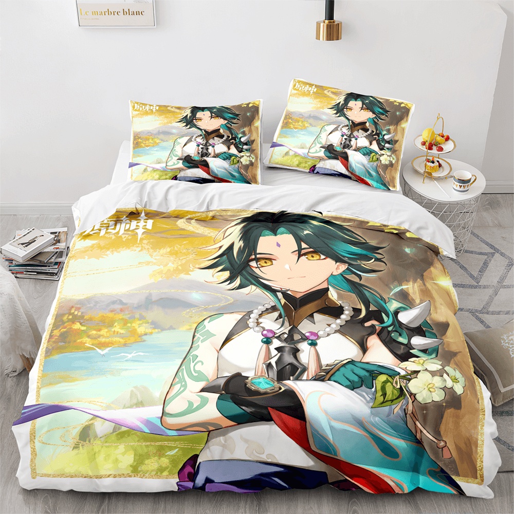 Genshin Impact Bedding Sets Gift For Christmas, Halloween, Black Friday