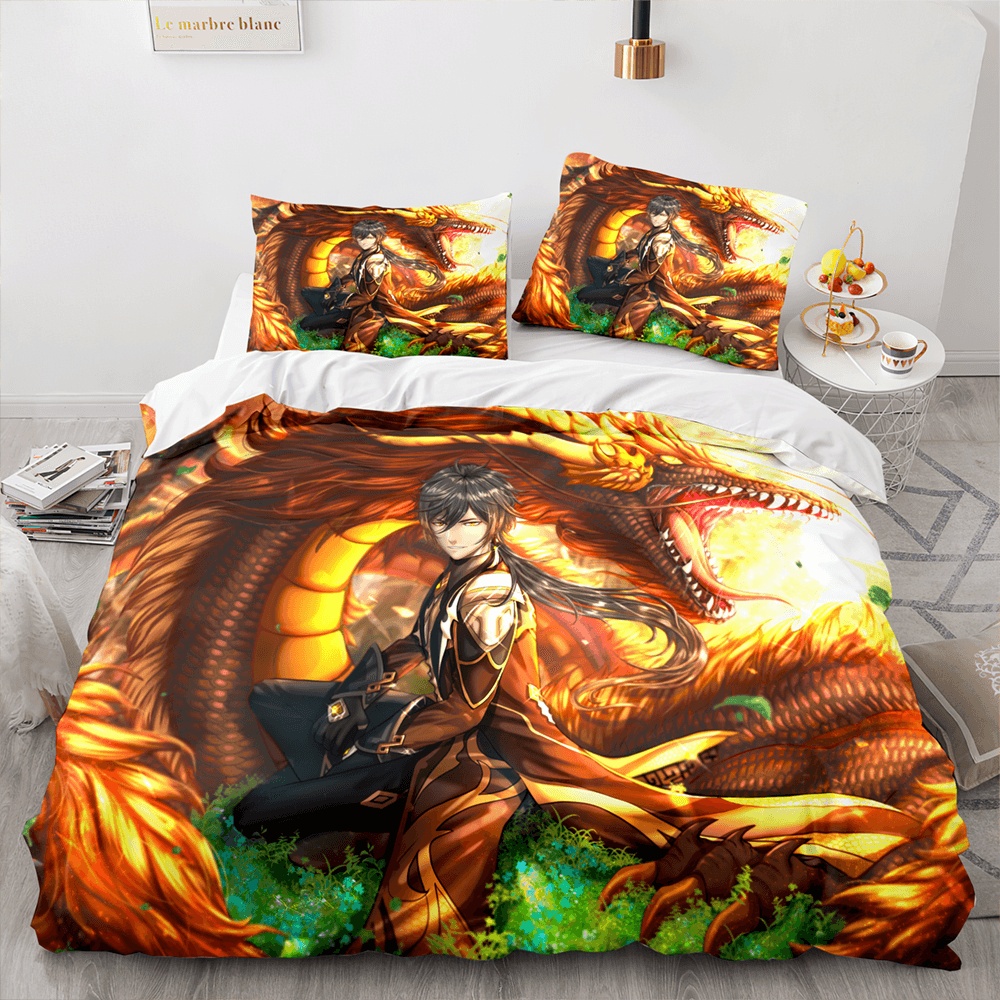 Genshin Impact Bedding Sets Duvet Cover, Flatsheet, Pillowcases Perfect Gift For Fans