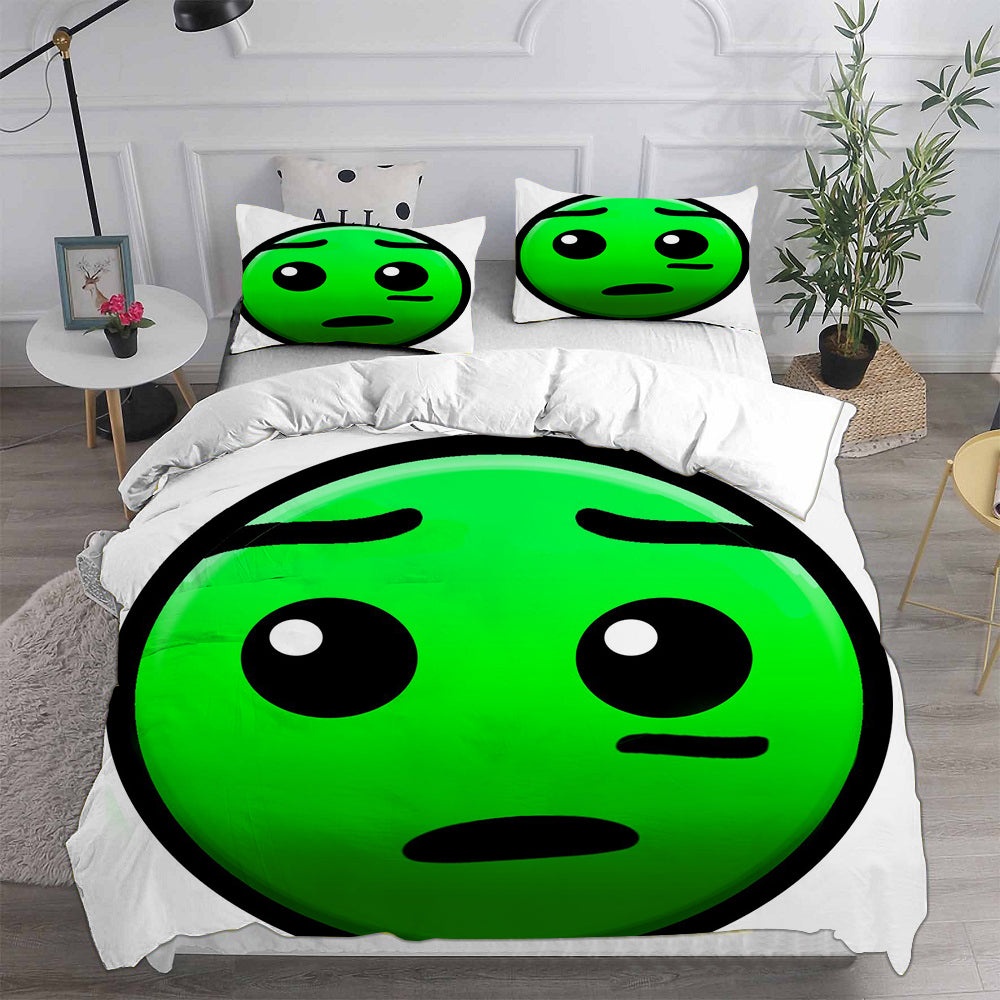 Geometry Dash Bedding Sets Gift For Fathers Day, Halloween, Christmas
