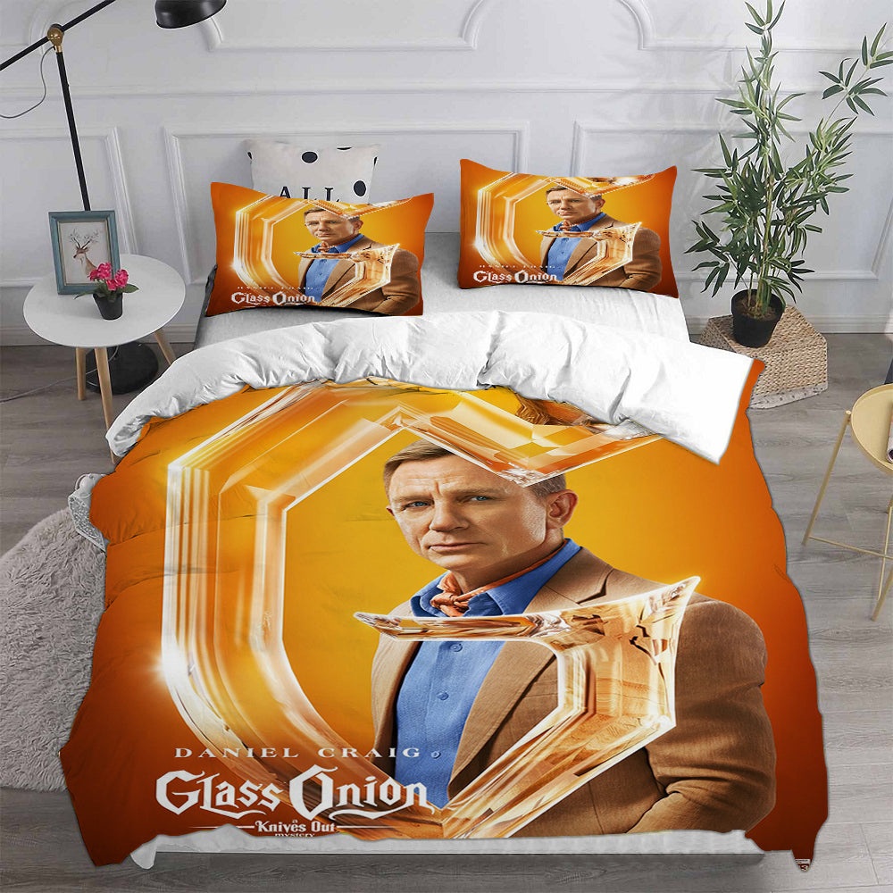 Glass Onion: A Knives Out Mystery Decorative Bedding Sets For Fan, Halloween, Christmas, Thanksgiving