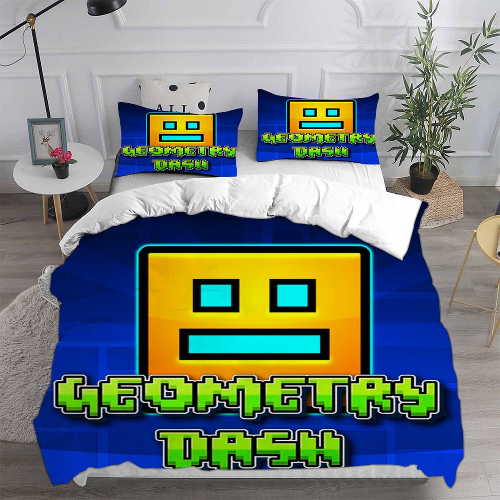 Geometry Dash Bedding Sets Gifts For Family Members On Christmas, Black Friday