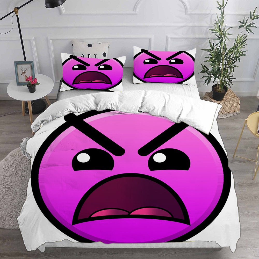 Geometry Dash Bedding Sets Duvet Cover, Flatsheet, Pillowcase For Your Lover
