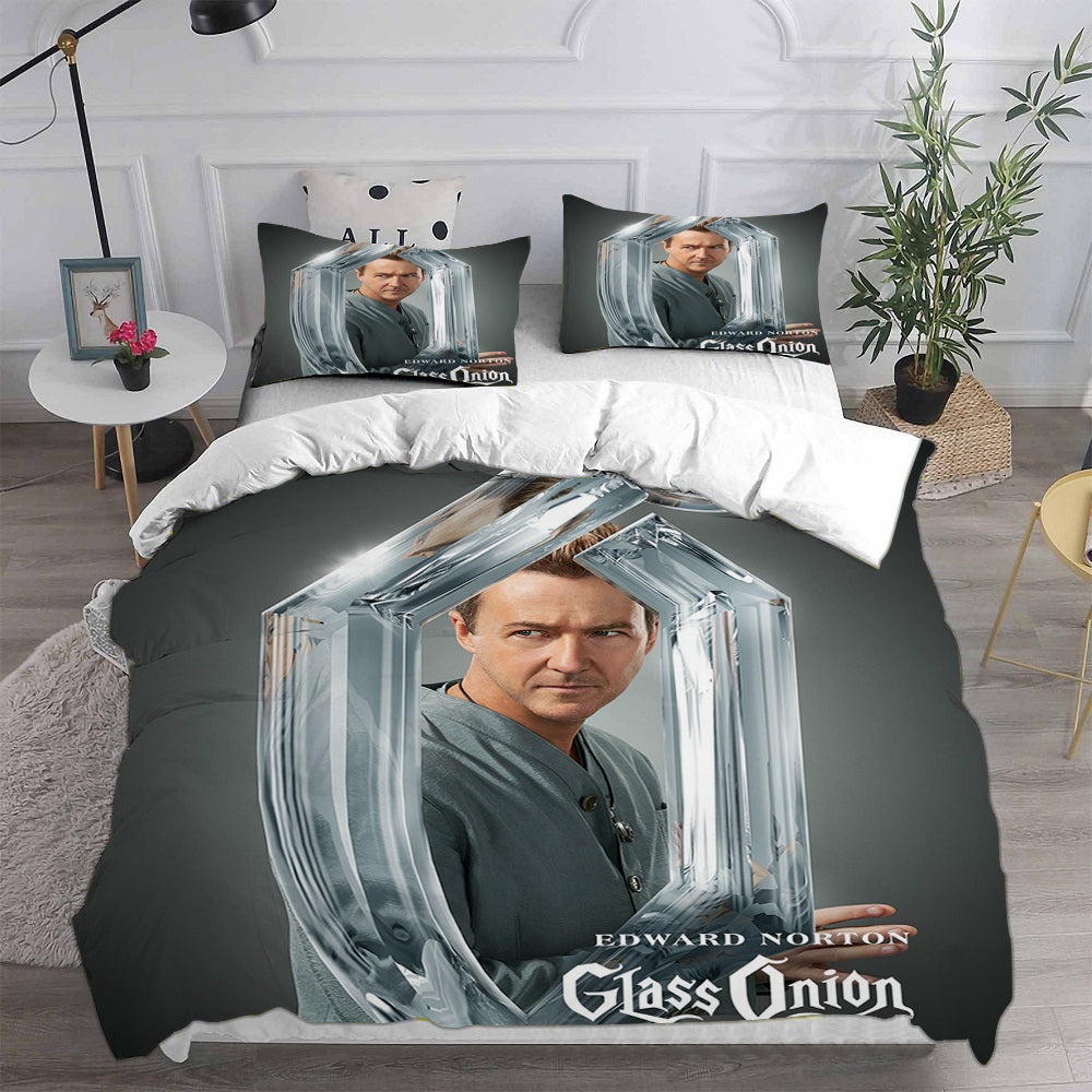 Glass Onion: A Knives Out Mystery Bedding Sets Gift For Birthday, Halloween, Christmas, Thanksgiving