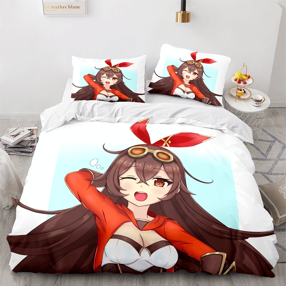 Genshin Impact Bedding Sets Gift For Christmas, Thanksgiving, Halloween