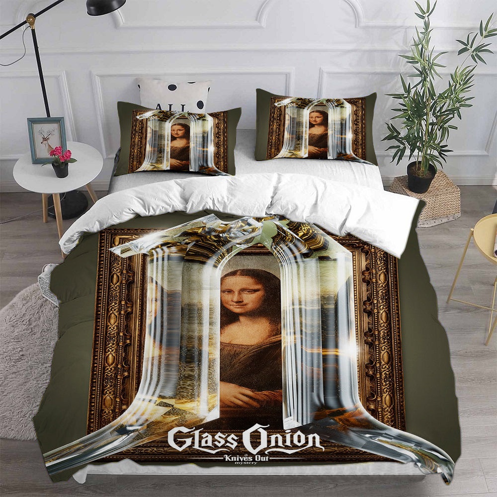 Glass Onion: A Knives Out Mystery Bedding Sets Gifts For Family Members On Christmas, Black Friday