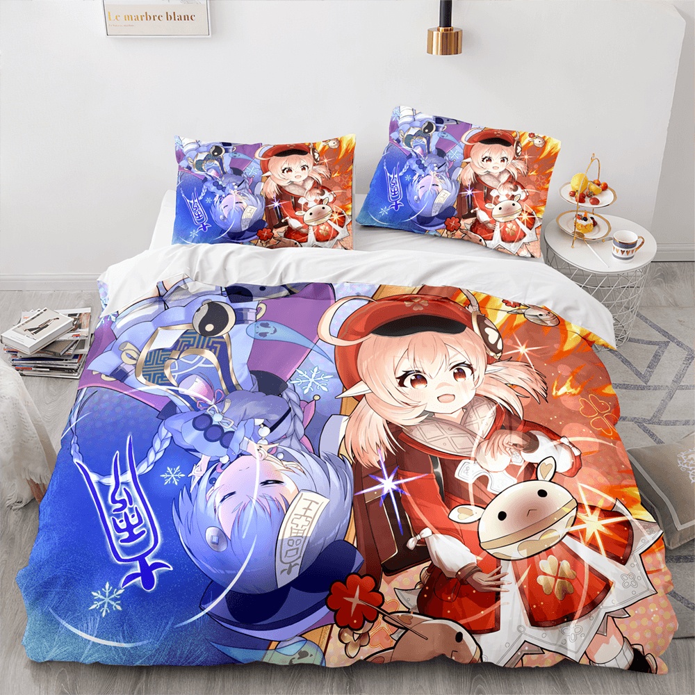 Genshin Impact Bedding Sets Gift For Wife, Husband, Besties