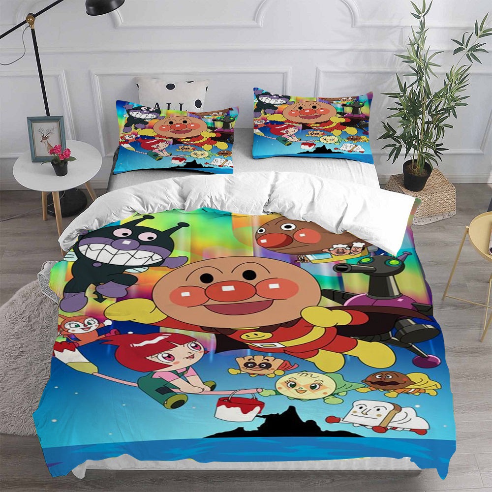 Go! Anpanman: Fluffy Fuwari And The Cloud Country Bedding Sets Duvet Cover, Flatsheet, Pillowcase For Your Lover