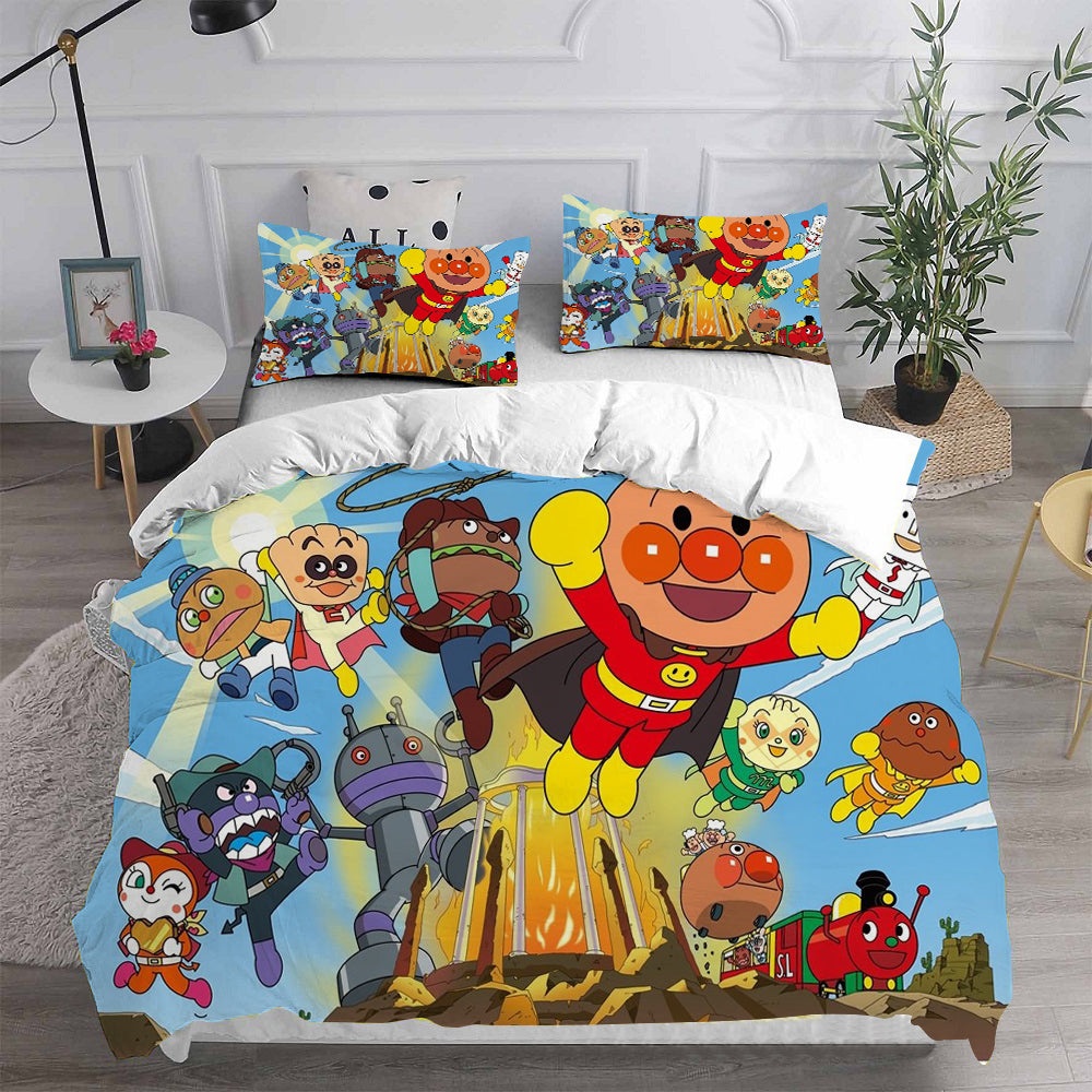 Go! Anpanman: Fluffy Fuwari And The Cloud Country Bedding Sets Gift For Christmas, Halloween, Black Friday