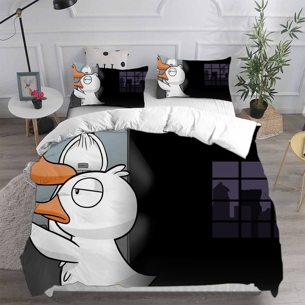 Goose Goose Duck Bedding Sets Gift For Christmas, Halloween, Black Friday