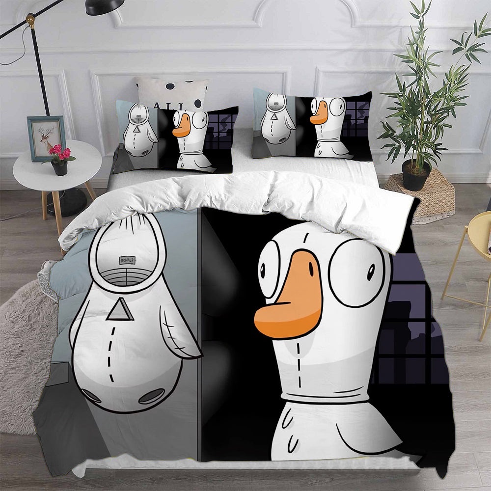 Goose Goose Duck Bedding Sets Gift For Fathers Day, Halloween, Christmas
