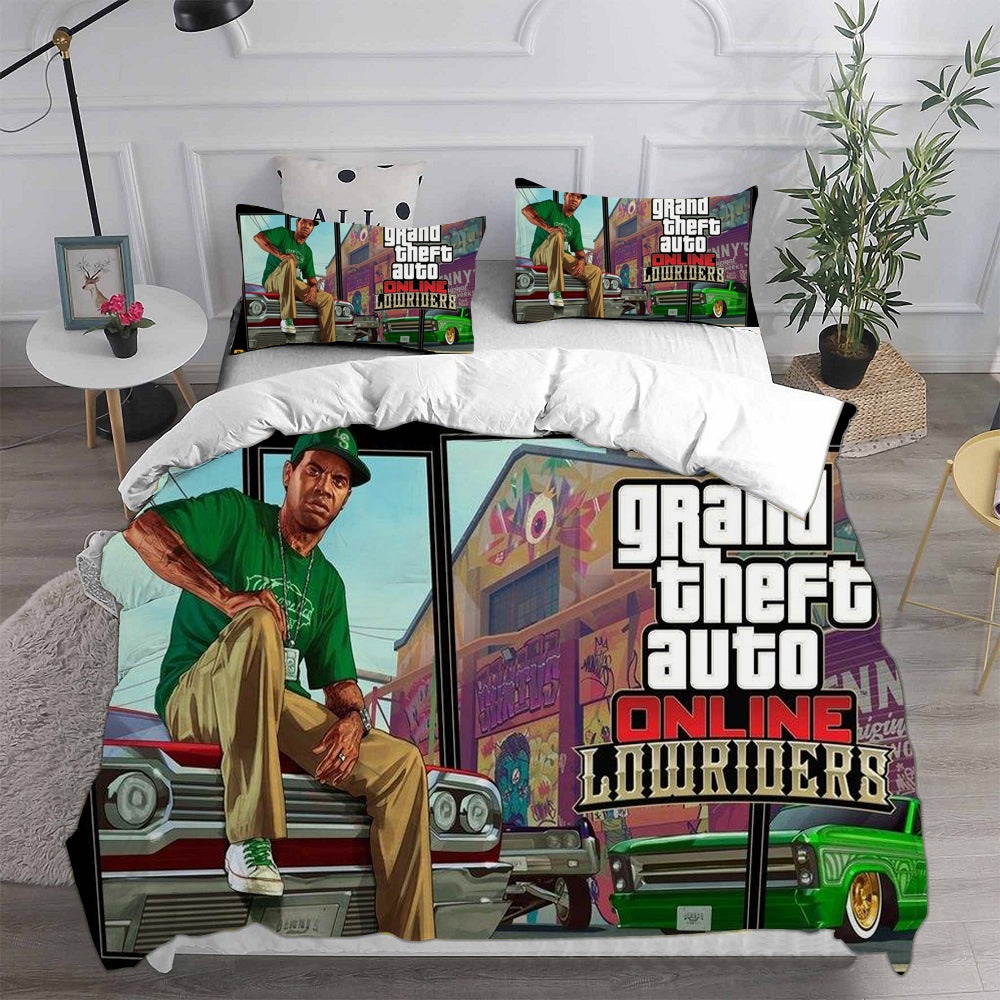 Grand Theft Auto V Bedding Sets Gift For Fathers Day, Halloween, Christmas