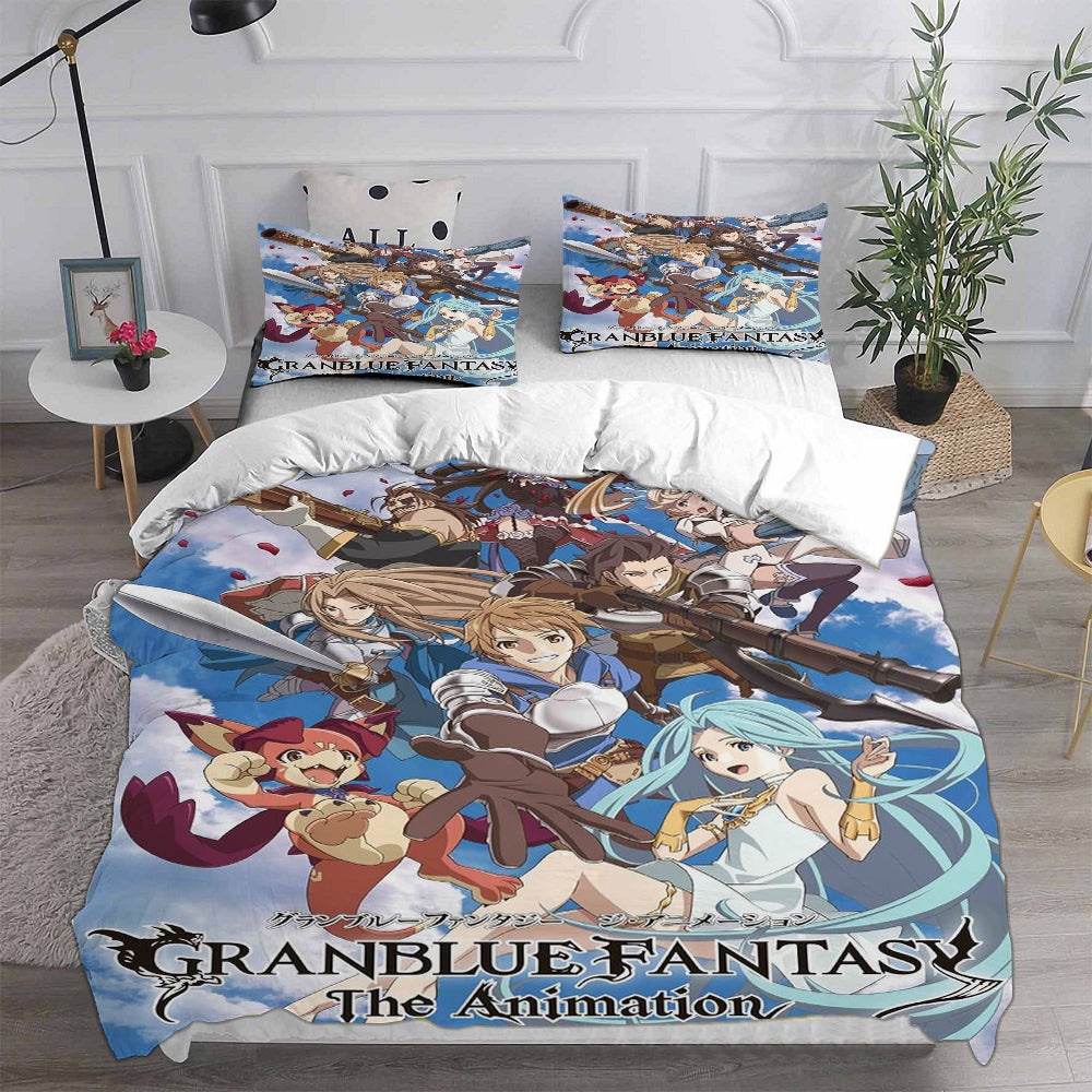 Granblue Fantasy Bedding Sets Duvet Cover, Flatsheet, Pillowcases Perfect Gift For Fans