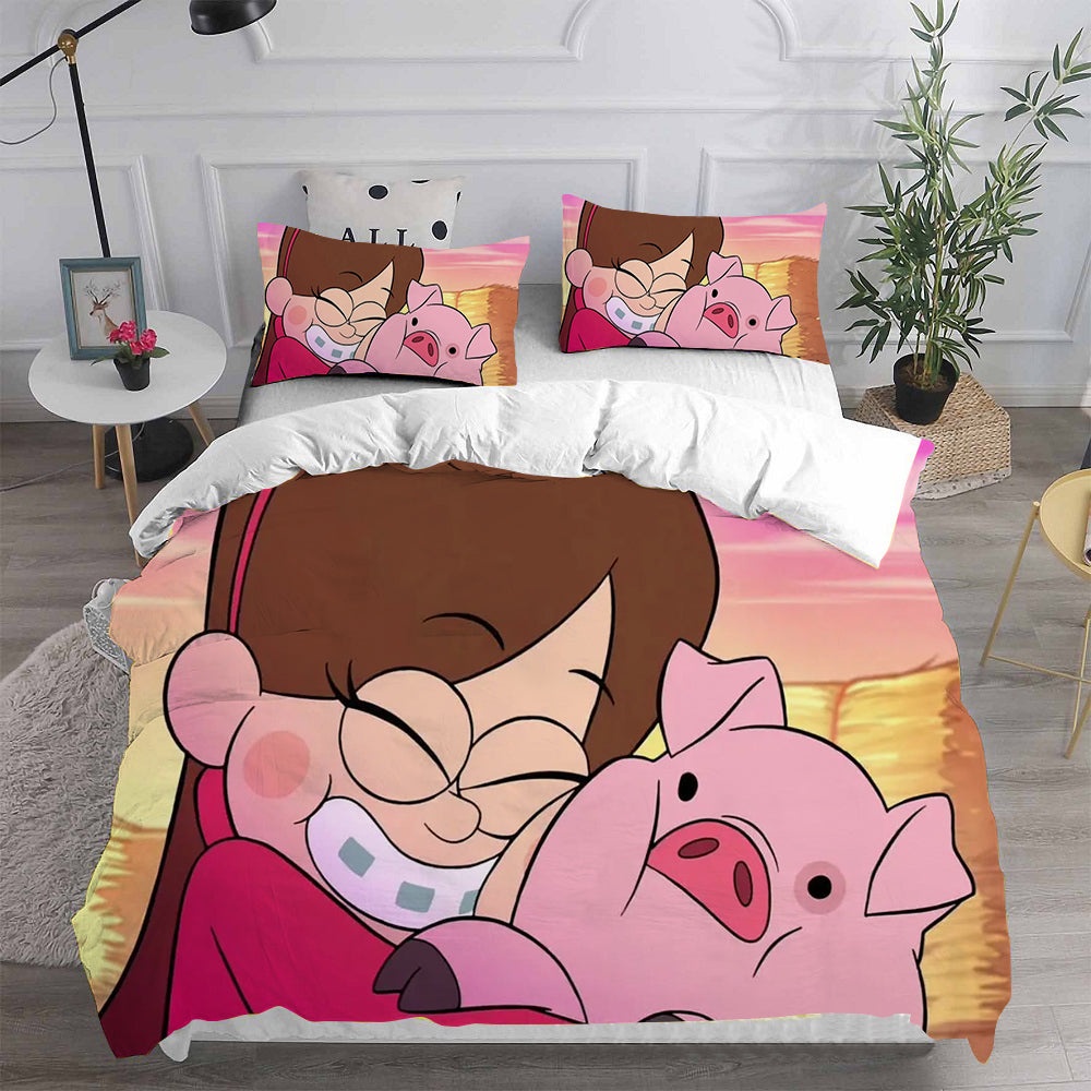 Gravity Falls Bedding Sets Gift For Birthday, Halloween, Christmas, Thanksgiving