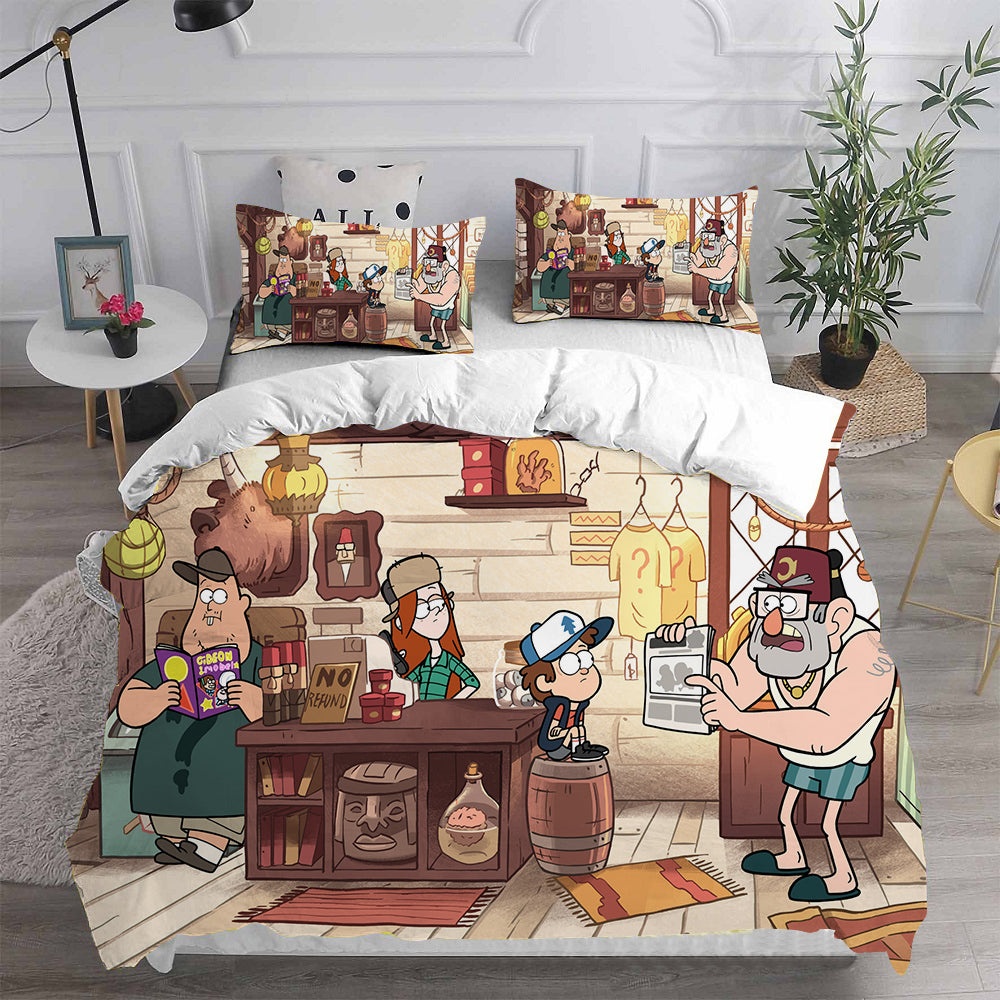 Gravity Falls Decorative Bedding Sets For Fan, Halloween, Christmas, Thanksgiving
