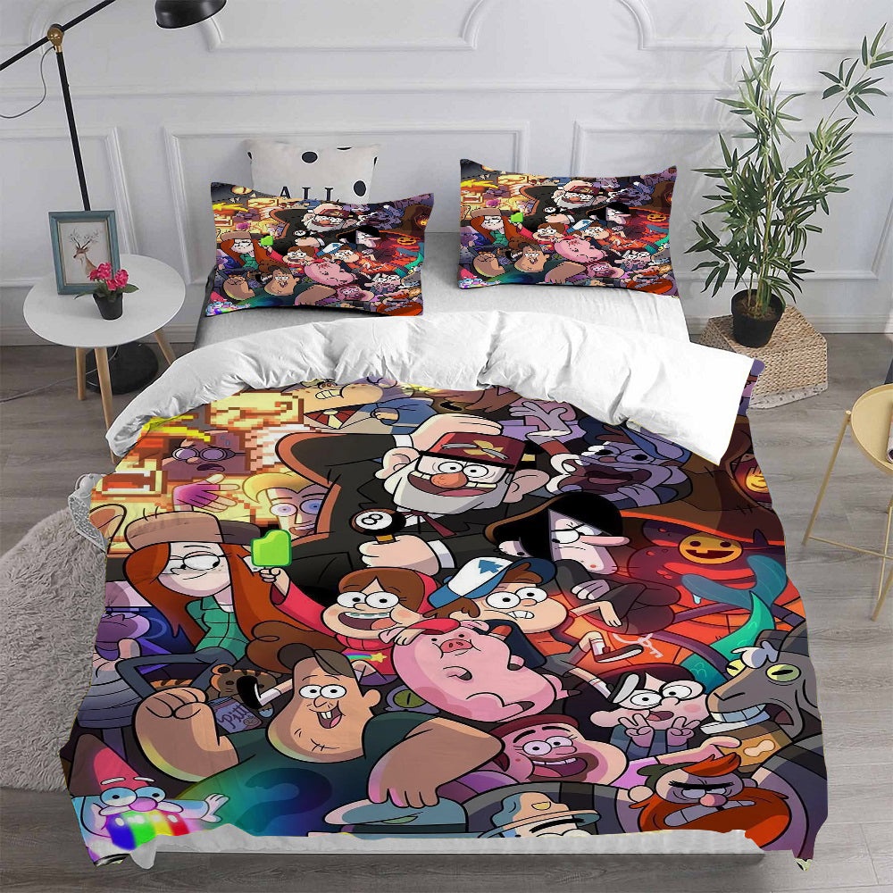 Gravity Falls Bedding Sets Gift For Christmas, Thanksgiving, Halloween