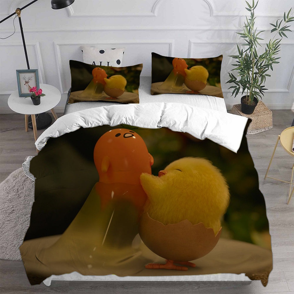 Gudetama An Eggcellent Adventure Bedding Sets Duvet Cover, Flatsheet, Pillowcases Perfect Gift For Fans