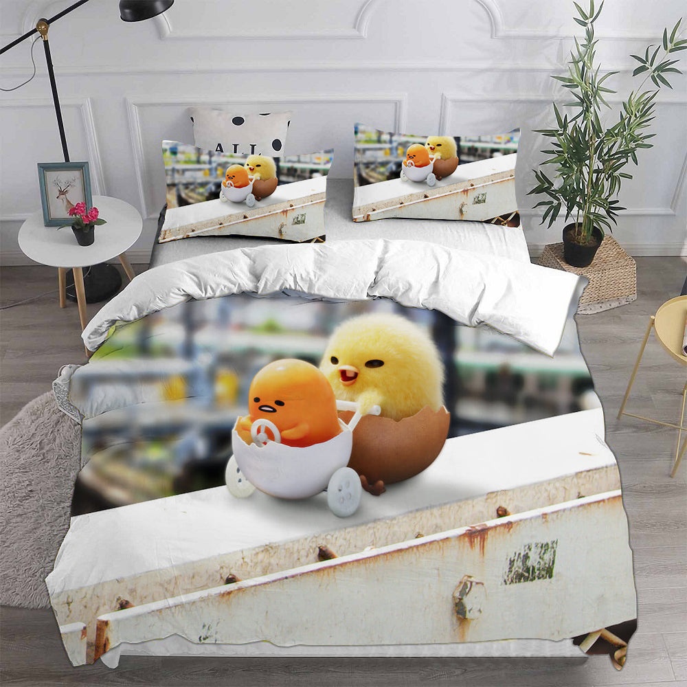 Gudetama An Eggcellent Adventure Bedding Sets Gift For Halloween, Thanksgiving, Christmas