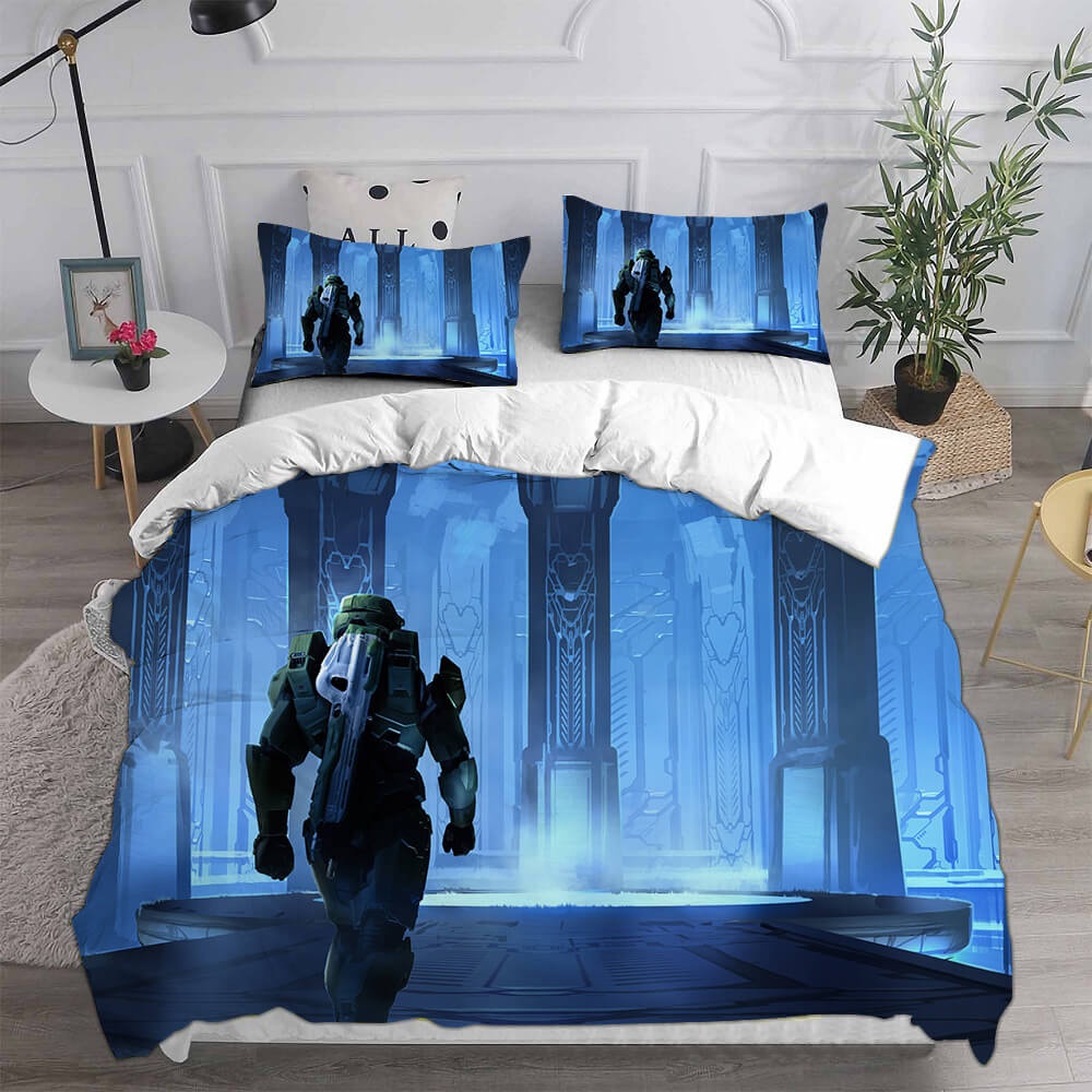 Halo Infinite Bedding Sets Gift For Christmas, Halloween, Black Friday