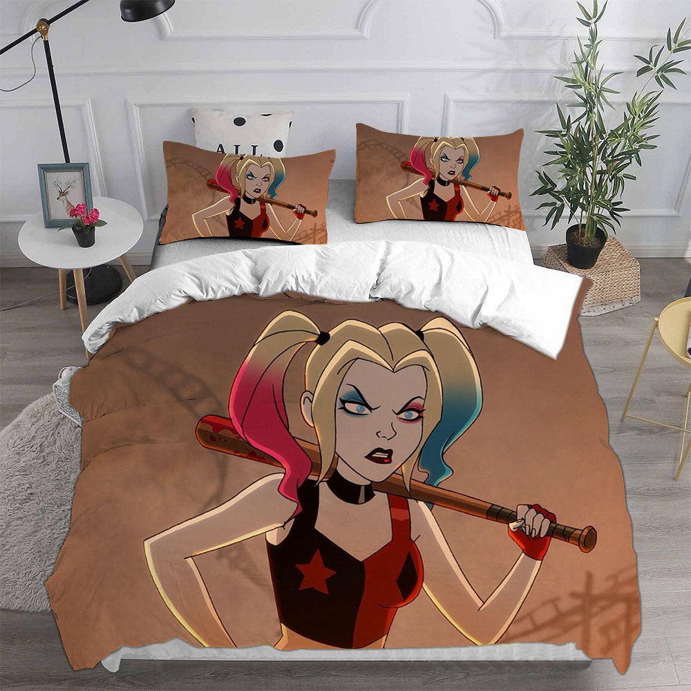Harley Quinn Season 3 Bedding Sets Duvet Cover, Flatsheet, Pillowcases Perfect Gift For Fans