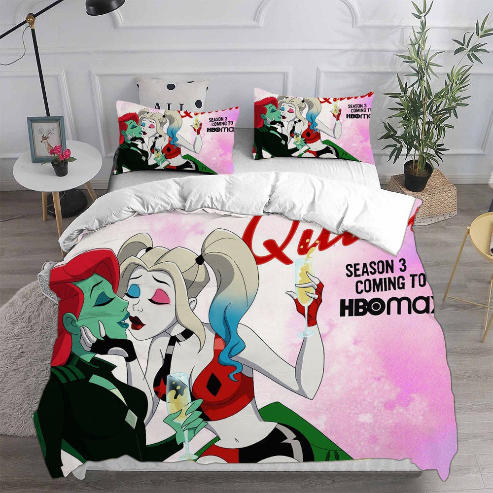 Harley Quinn Season 3 Bedding Sets Gift For Christmas, Birthday, Thanksgiving