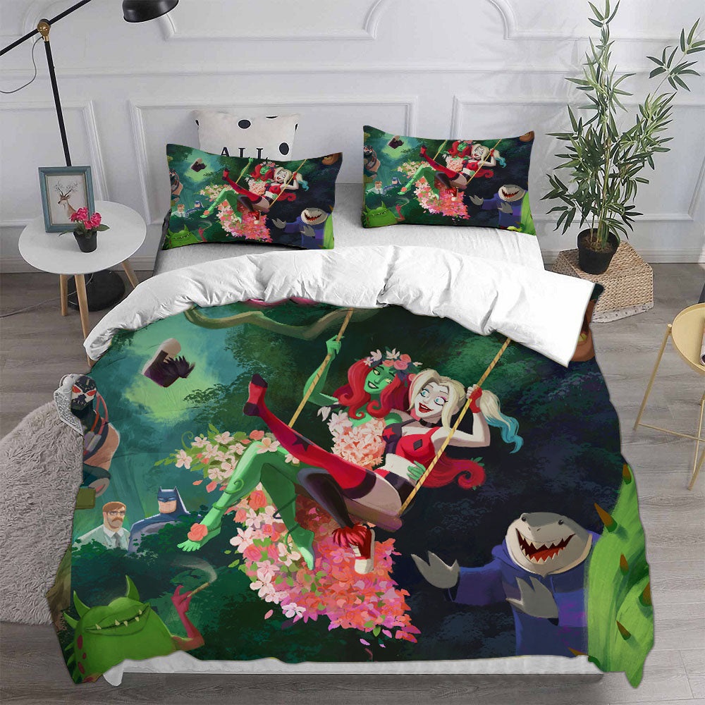 Harley Quinn Season 3 Bedding Sets Gift For Halloween, Thanksgiving, Christmas