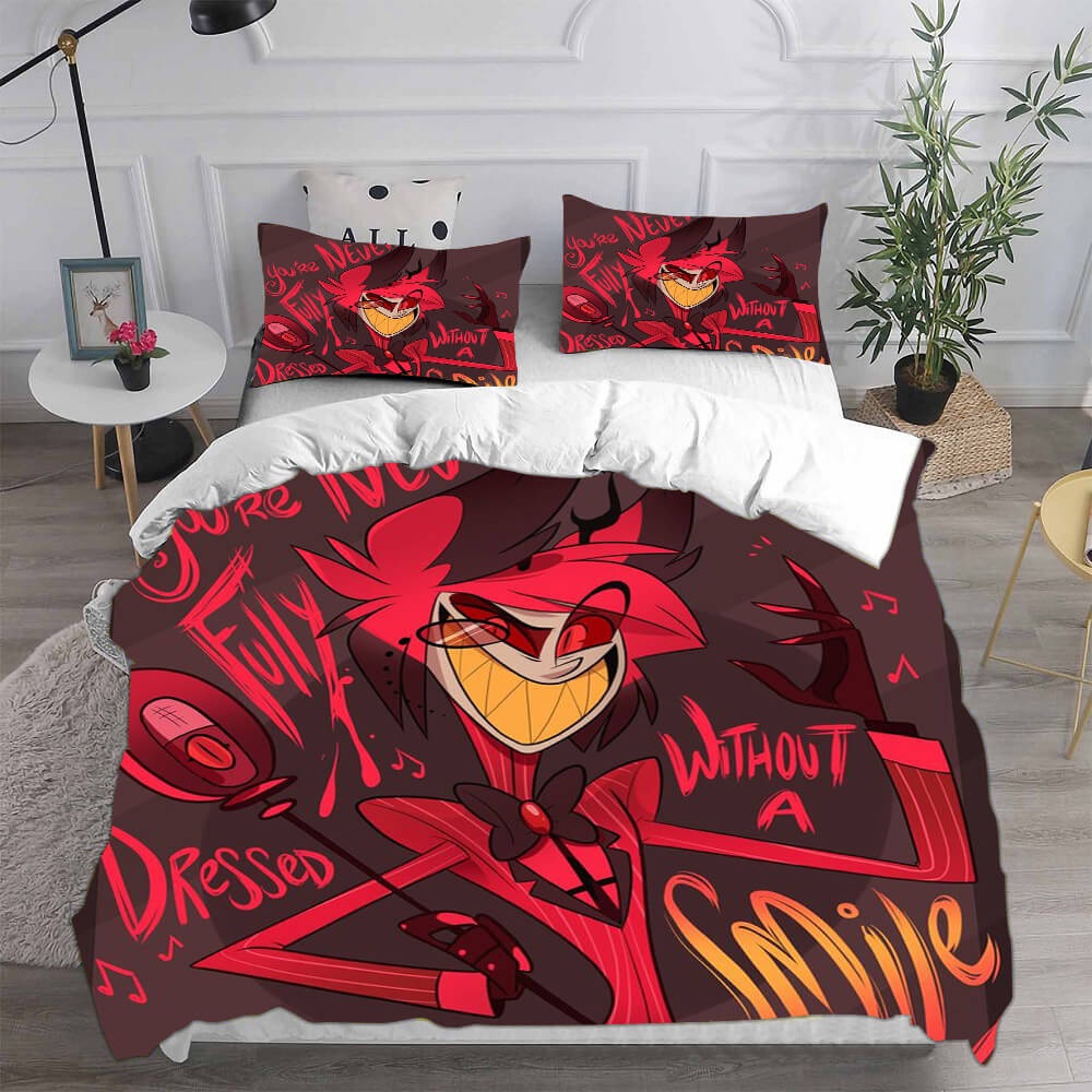 Hazbin Hotel Decorative Bedding Sets For Fan, Halloween, Christmas, Thanksgiving