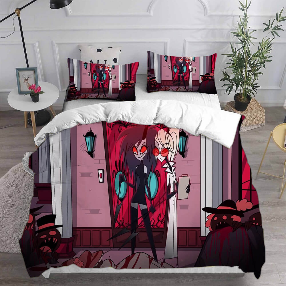 Hazbin Hotel Bedding Sets Gift For Christmas, Birthday, Thanksgiving