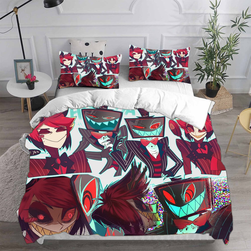 Hazbin Hotel Bedding Sets Gift For Fathers Day, Halloween, Christmas