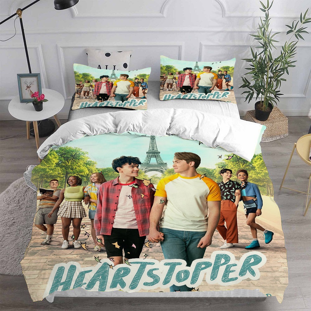 Heartstopper Bedding Sets Duvet Cover, Flatsheet, Pillowcase For Your Lover