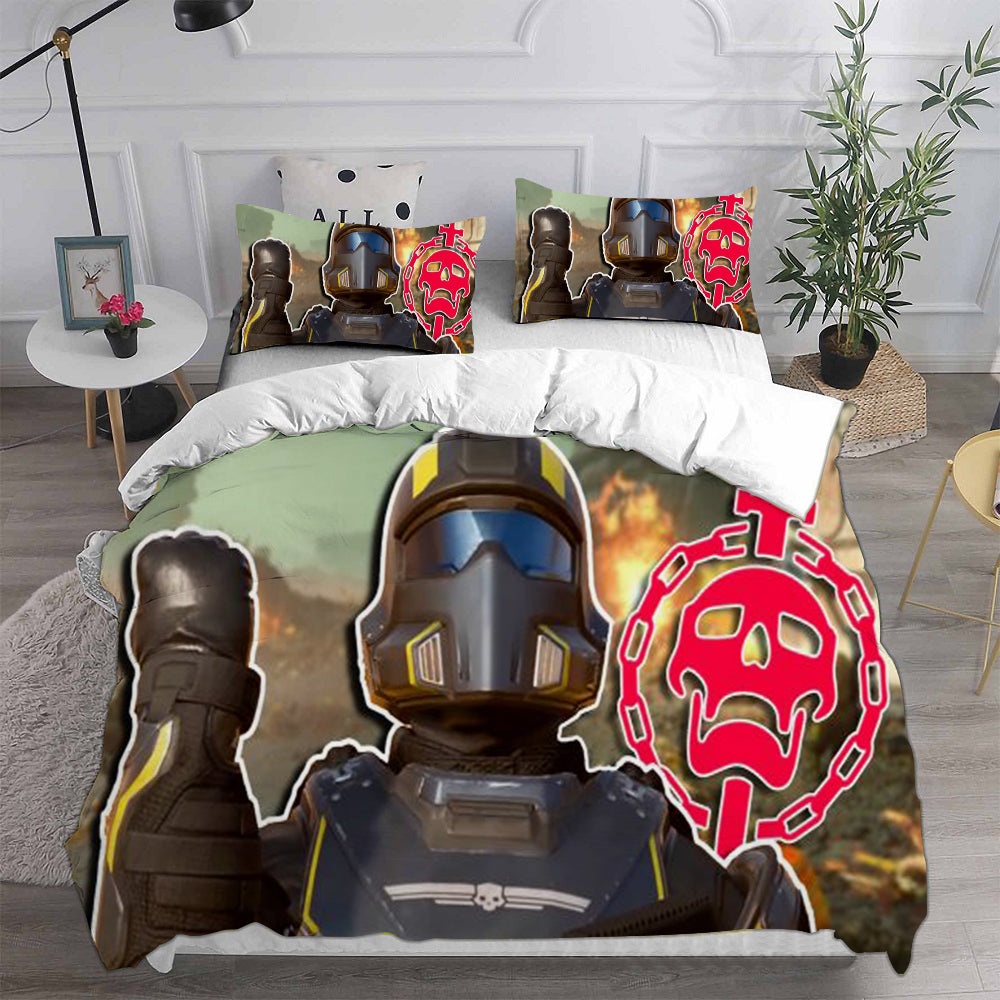 Helldivers 2 Bedding Sets Gift For Christmas, Birthday, Thanksgiving