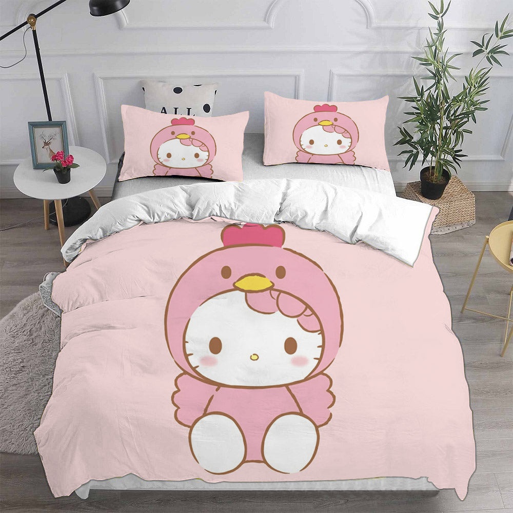Hello Kitty Bedding Sets Gift For Christmas, Thanksgiving, Halloween