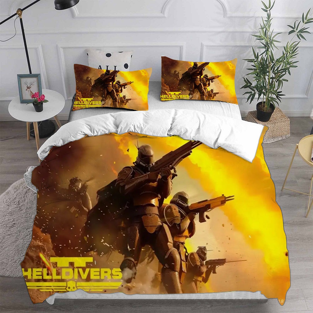 Helldivers 2 Bedding Sets Gift For Birthday, Halloween, Christmas, Thanksgiving