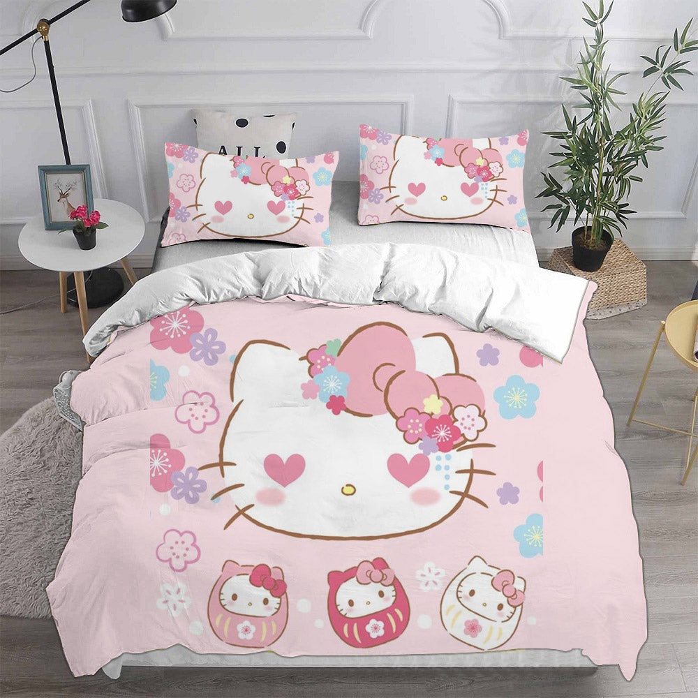 Hello Kitty Bedding Sets Duvet Cover, Flatsheet, Pillowcases For Every Bedroom