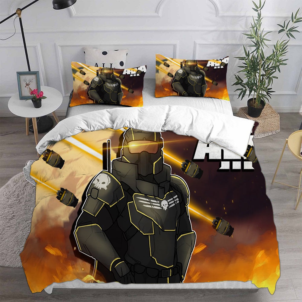 Helldivers 2 Bedding Sets Gift For Fathers Day, Halloween, Christmas