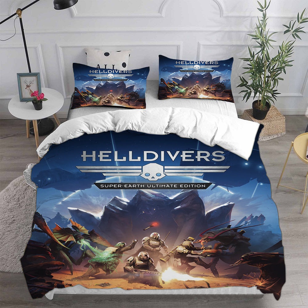 Helldivers 2 Bedding Sets Duvet Cover, Flatsheet, Pillowcases For Every Bedroom