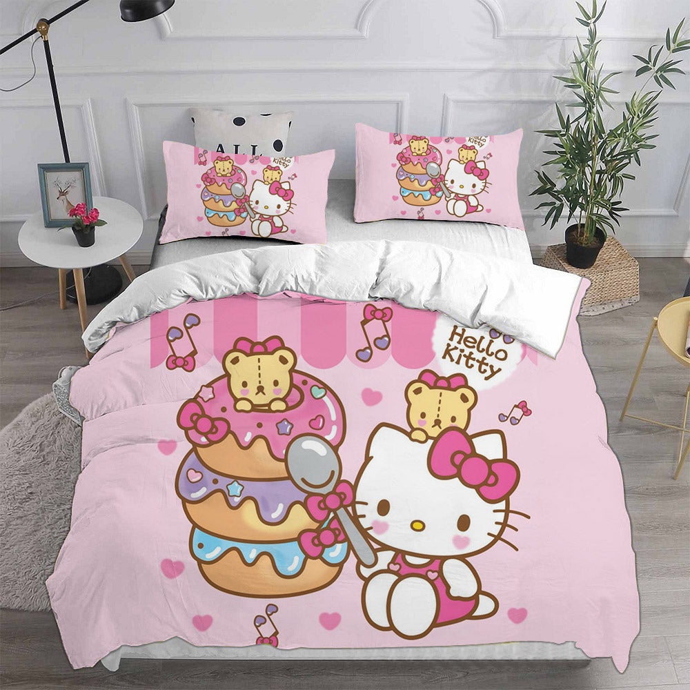 Hello Kitty Bedding Sets Gifts For Family Members On Christmas, Black Friday