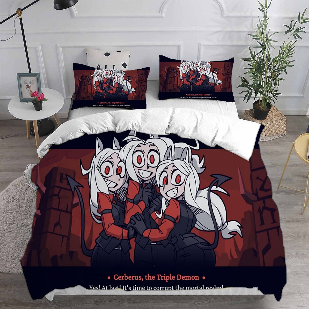 Helltaker Bedding Sets Duvet Cover, Flatsheet, Pillowcase For Your Lover