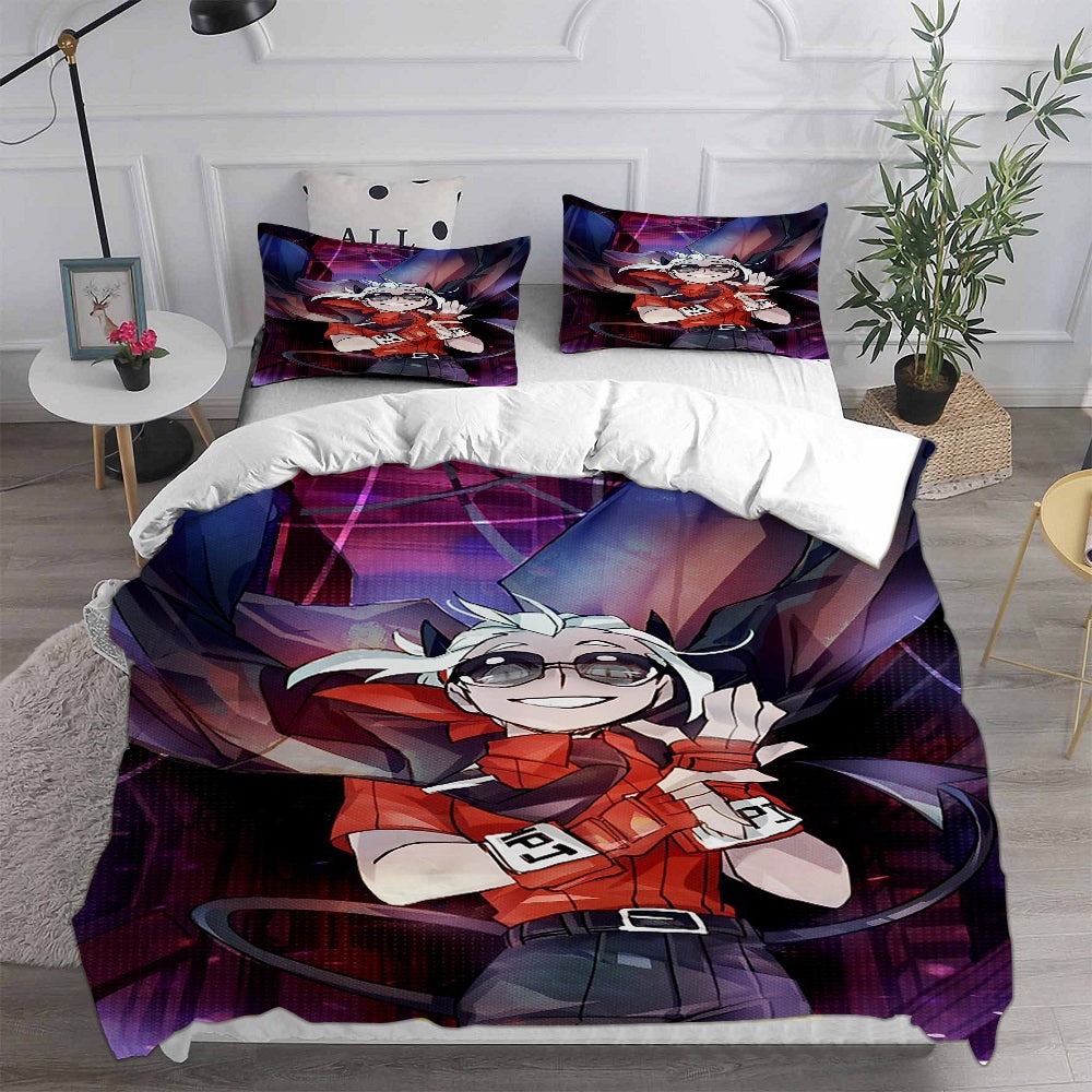 Helltaker Bedding Sets Gift For Halloween, Thanksgiving, Christmas