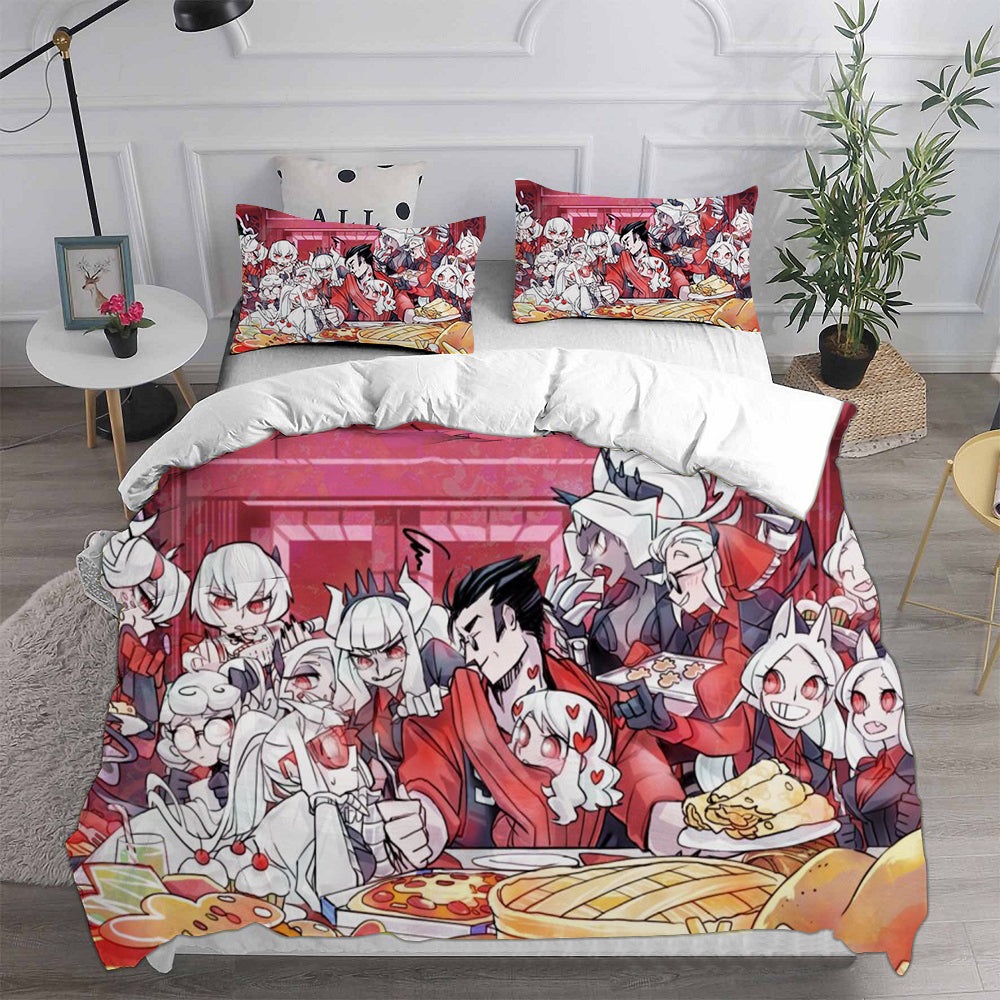 Helltaker Bedding Sets Duvet Cover, Flatsheet, Pillowcases Perfect Gift For Fans