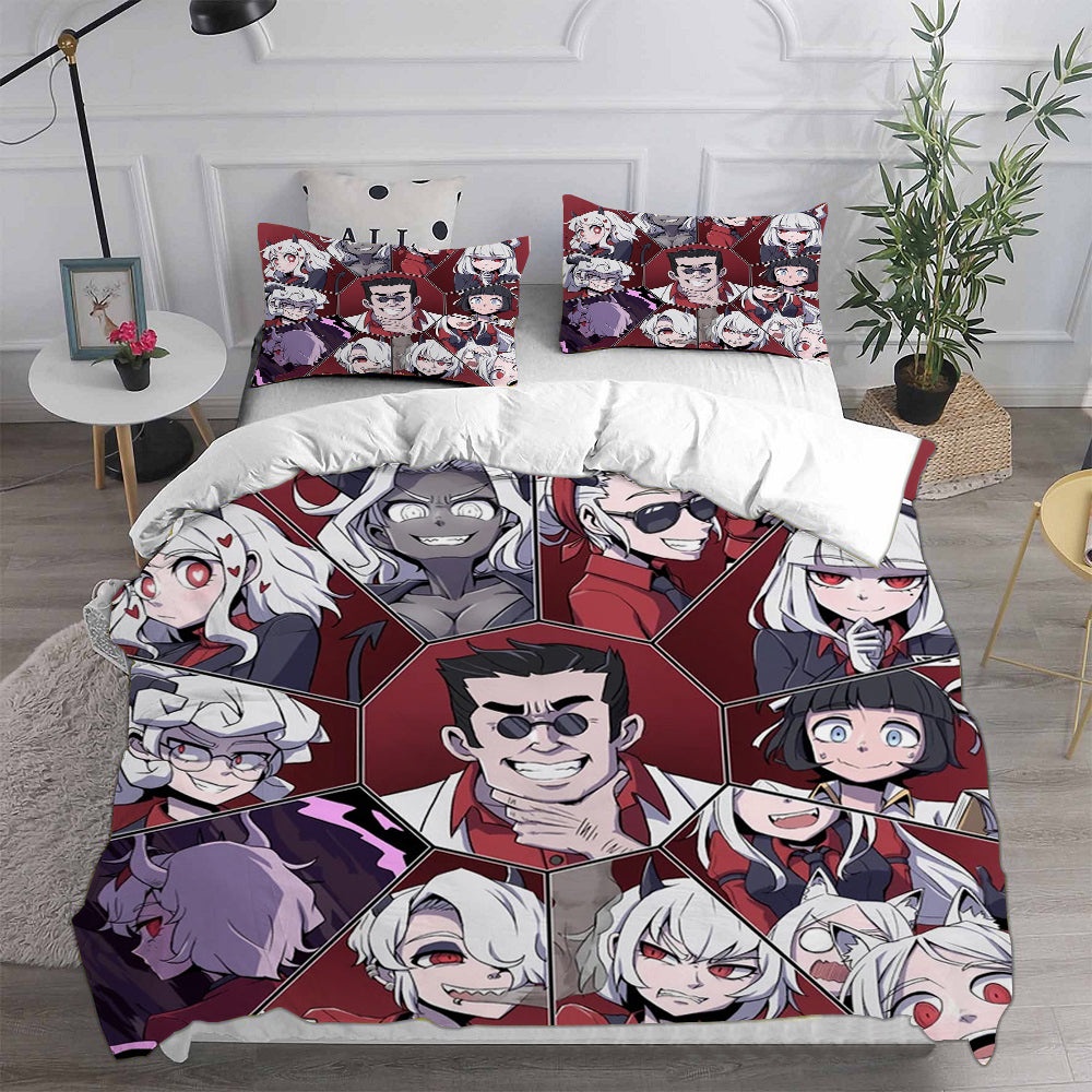 Helltaker Bedding Sets Gift For Christmas, Birthday, Thanksgiving