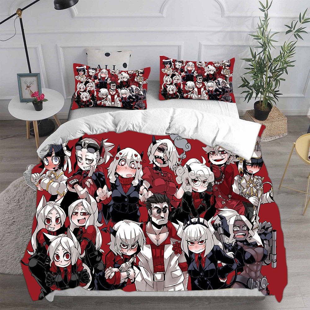 Helltaker Bedding Sets Gift For Birthday, Halloween, Christmas, Thanksgiving