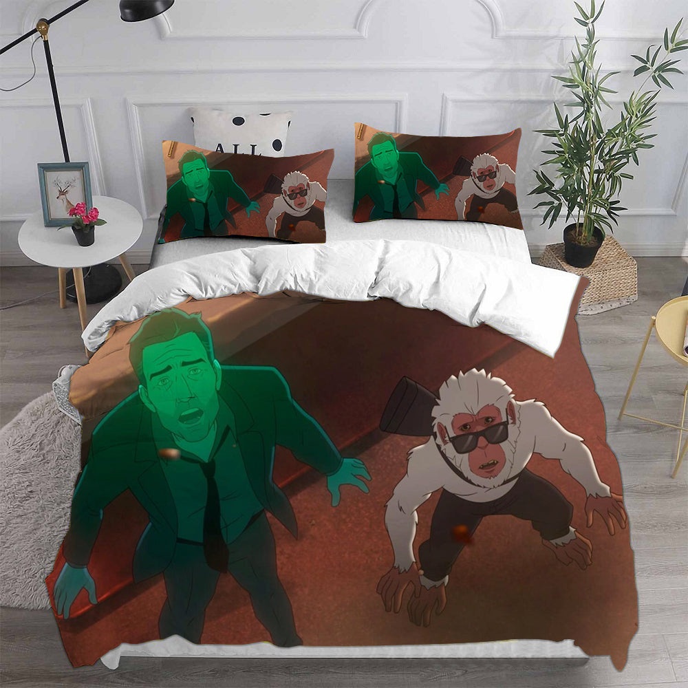 Hit-Monkey Bedding Sets Gift For Christmas, Halloween, Black Friday