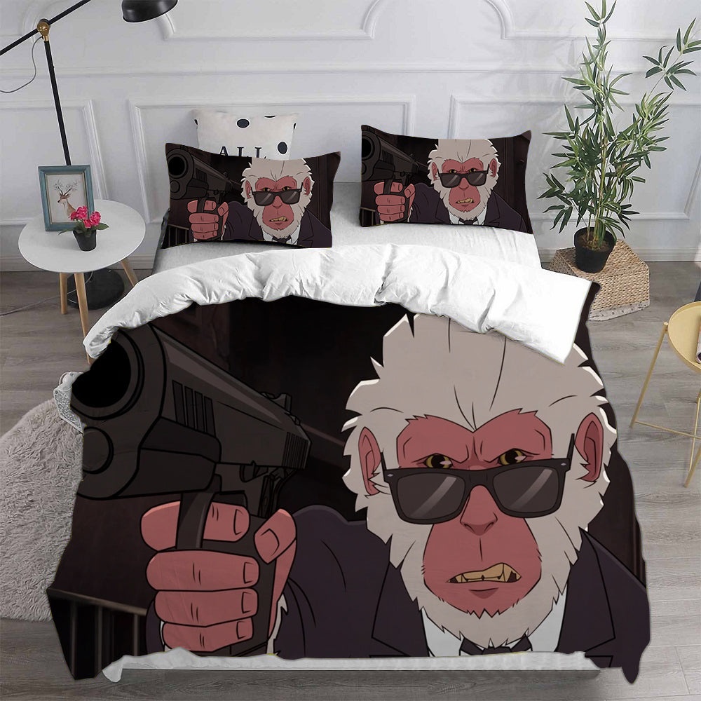 Hit-Monkey Bedding Sets Gift For Christmas, Thanksgiving, Halloween