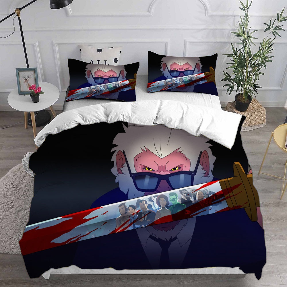 Hit-Monkey Bedding Sets Gift For Halloween, Thanksgiving, Christmas